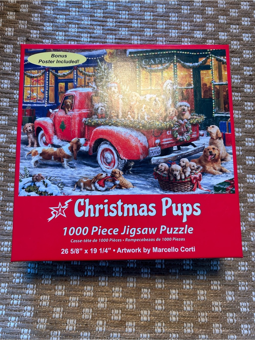 Christmas pups 1000 piece jigsaw puzzle